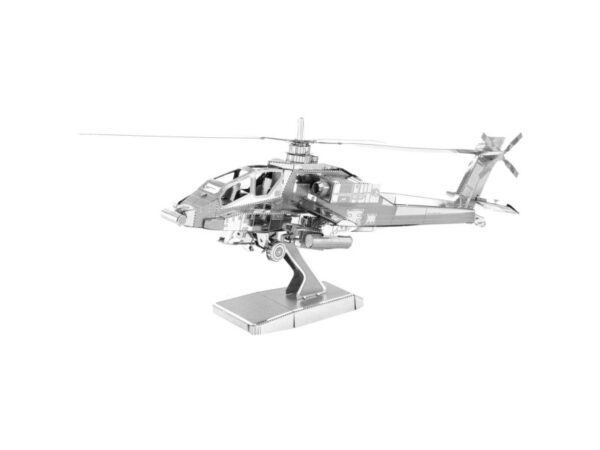 AH-64 Apache Helikopter Metal Earth - Metallbausatz: AH 64 Apache Helikopter