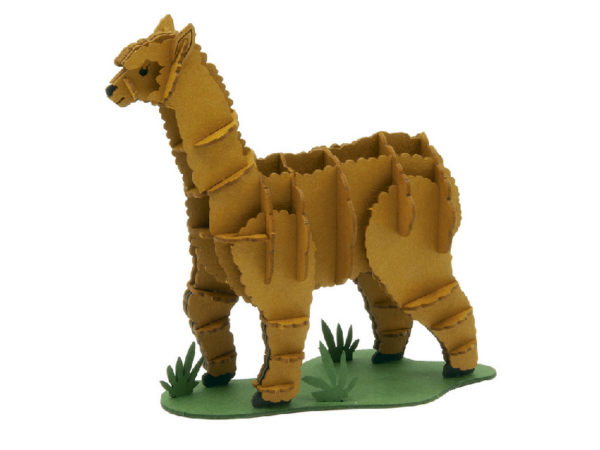 Fridolin - 3D Papiermodell - Motiv: Alpaka
