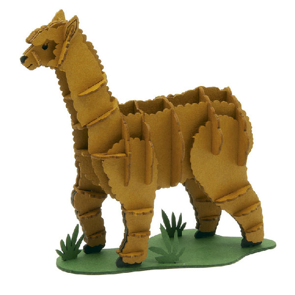 Fridolin - 3D Papiermodell - Motiv: Alpaka