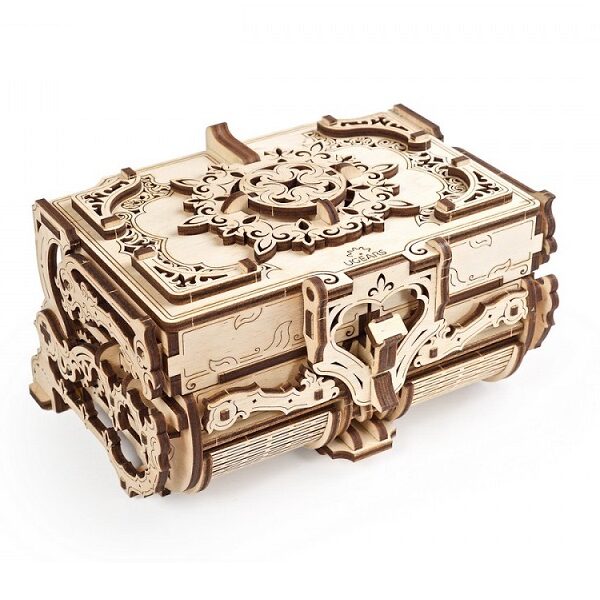 Ugears - 3D Holzbausatz mit Funktion: Antikes Schmuckkästchen