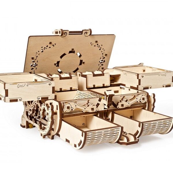 Ugears - 3D Holzbausatz mit Funktion: Antikes Schmuckkästchen