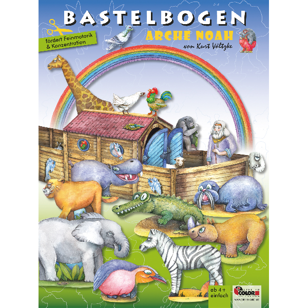 Arche Noah Bastellbogen aus Papier - Motiv: Arche Noah