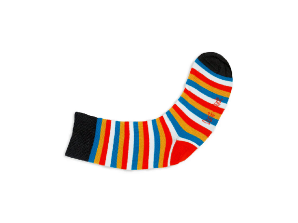 Bambus-Socken: Bunte Streifen - rote Streifen, 46-50 Bambus Socken: Bunte Streifen rote Streifen, 46 50