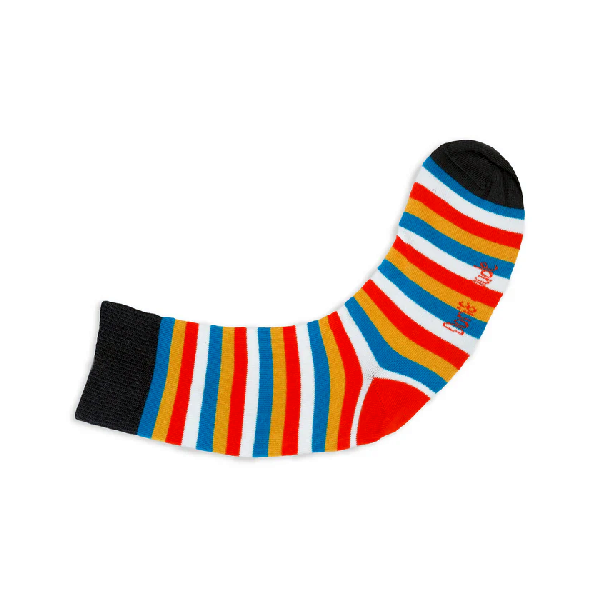 Bambus Socken: Bunte Streifen rote Streifen, 46 50