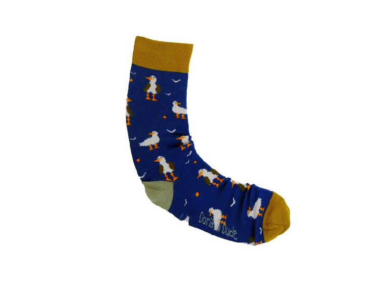 Bambus-Socken: Möwen blau - 36-40 Bambus Socken: Möwen blau 36 40