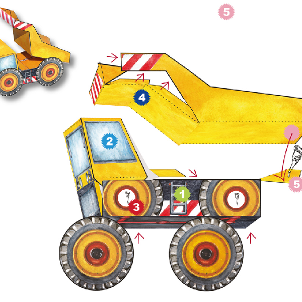 Baustelle Bastelbogen: Baustelle