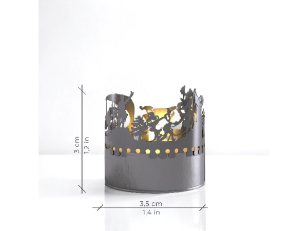 Berge 13gramm - Teelicht aus Metall - Motiv: Berge