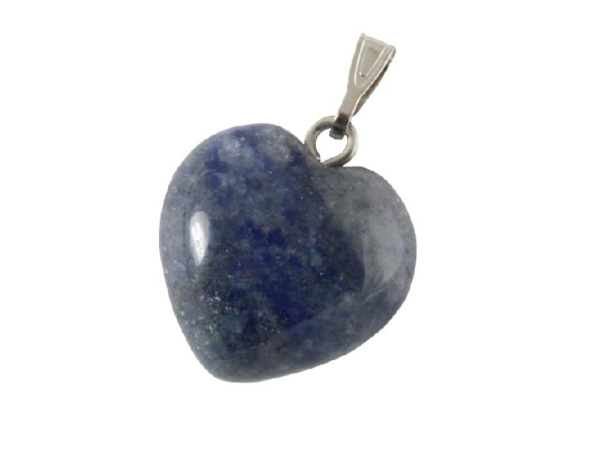 Blauquarz (15 mm) Herzanhänger aus Edelstein: Blauquarz (15 mm)