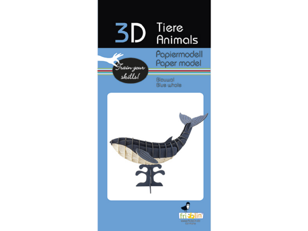 Blauwal Fridolin - 3D Papiermodelle - Motiv: Blauwal
