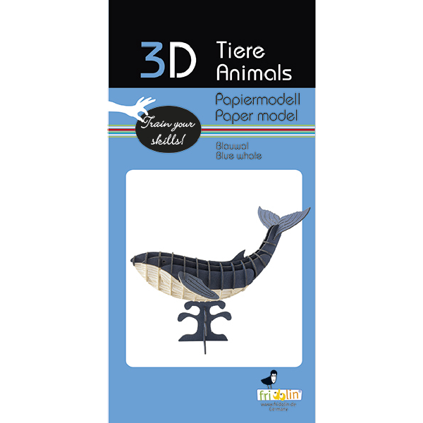 Fridolin - 3D Papiermodelle - Motiv: Blauwal