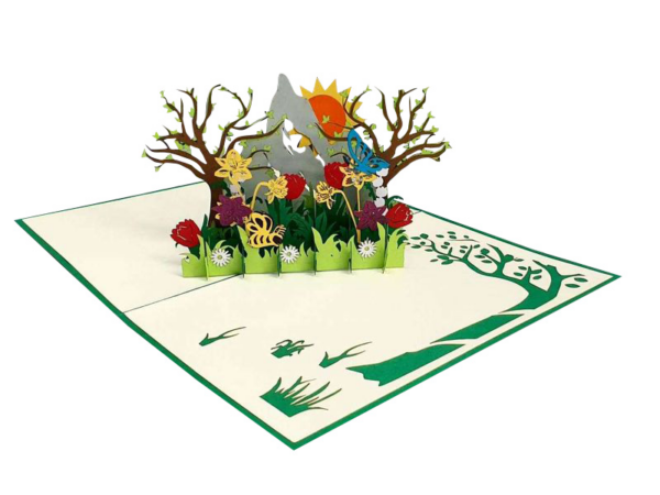 Klappkarte: Blumenwiese