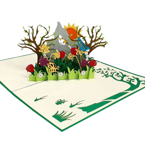 Klappkarte: Blumenwiese