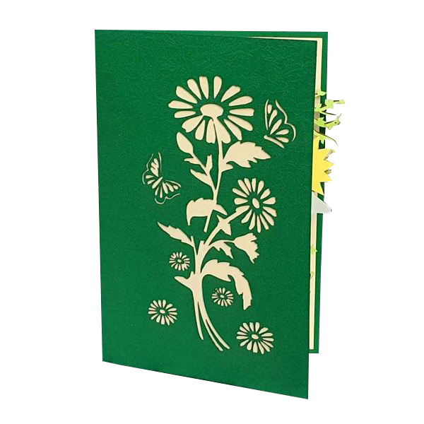 Klappkarte: Blumenwiese
