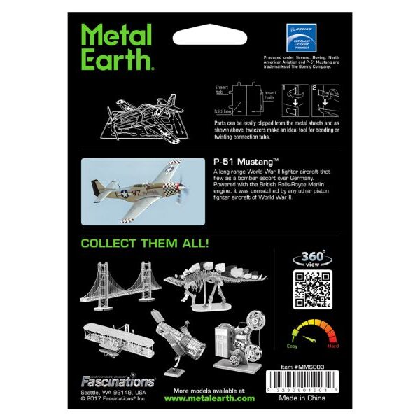 Metal Earth - Metallbausatz: Boeing P 51 Mustang