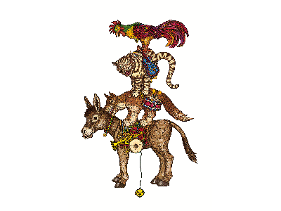 Bremerstadtmusikanten Bastelbogen - Motiv: Bremerstadtmusikanten