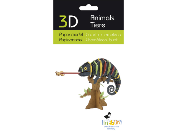 Fridolin - 3D Papiermodelle - Motiv: Chamäleon
