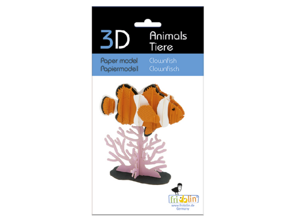 Clownfisch Fridolin - 3D Papiermodelle - Motiv: Clownfisch