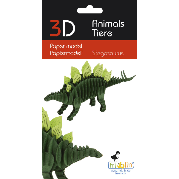 Fridolin - 3D Papiermodell - Motiv: Dino: Stegosaurus