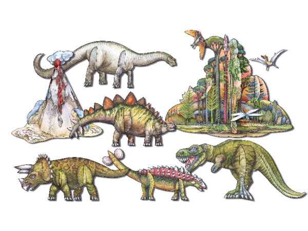 Dinosaurier Bastelbuch: Dinosaurier