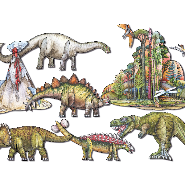 Dinosaurier Bastelbuch: Dinosaurier