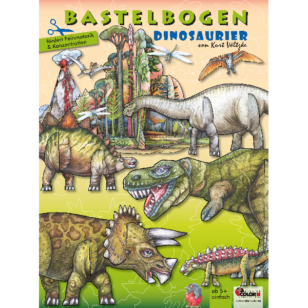 Dinosaurier Bastelbuch - Motiv: Dinosaurier