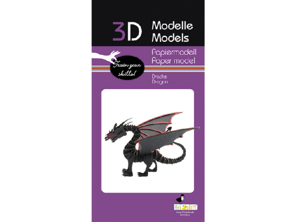 Fridolin - 3D Papiermodelle - Motiv: Drache