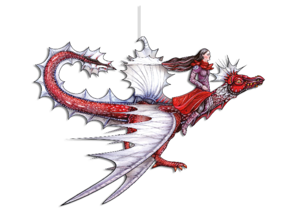 Drachen Bastellbogen aus Papier - Motiv: Drachen