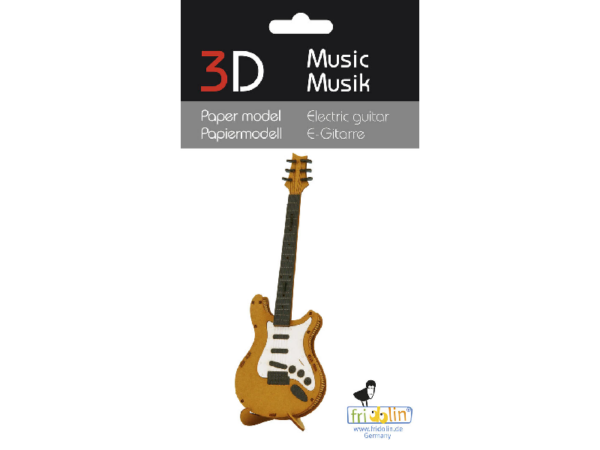 E-Gitarre Fridolin - 3D Papiermodell - Motiv: E Gitarre