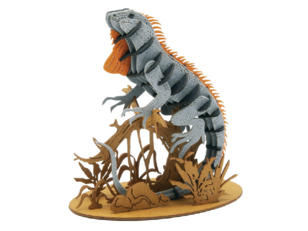 Echse Fridolin - 3D Papiermodell - Motiv: Echse