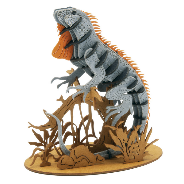 Echse Fridolin - 3D Papiermodell - Motiv: Echse