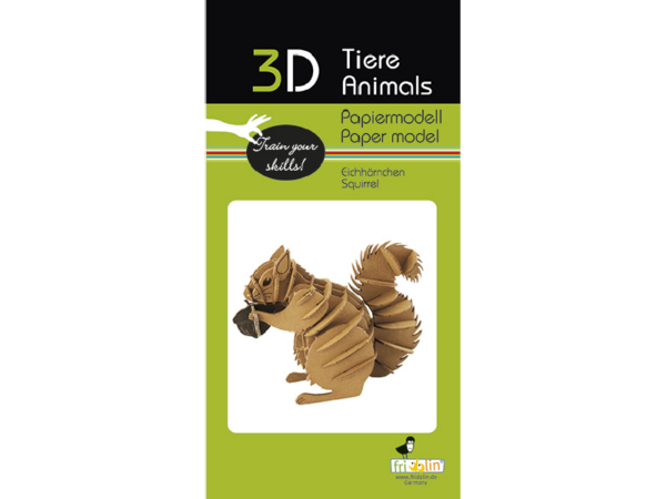 Eichhörnchen Fridolin - 3D Papiermodelle - Motiv: Eichhörnchen