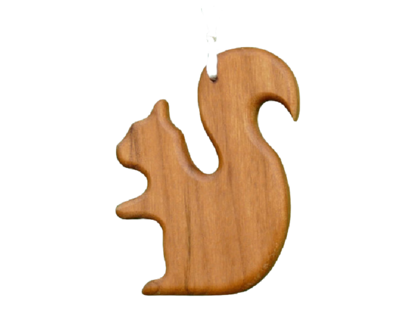 Anhänger aus Holz - Motiv: Eichhörnchen