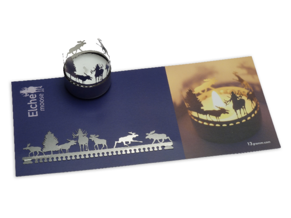 Elch 13gramm - Teelicht aus Metall- Motiv: Elch
