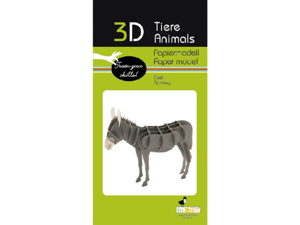 Esel Fridolin - 3D Papiermodelle - Motiv: Esel