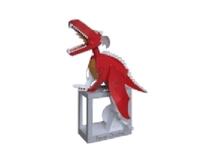 Papiermaschine - Motiv: Feuerdrache