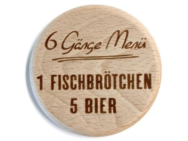 Glasdeckel aus Holz: Fischbrötchen