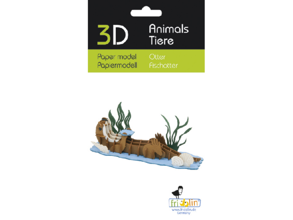 Fischotter Fridolin - 3D Papiermodell - Motiv: Fischotter