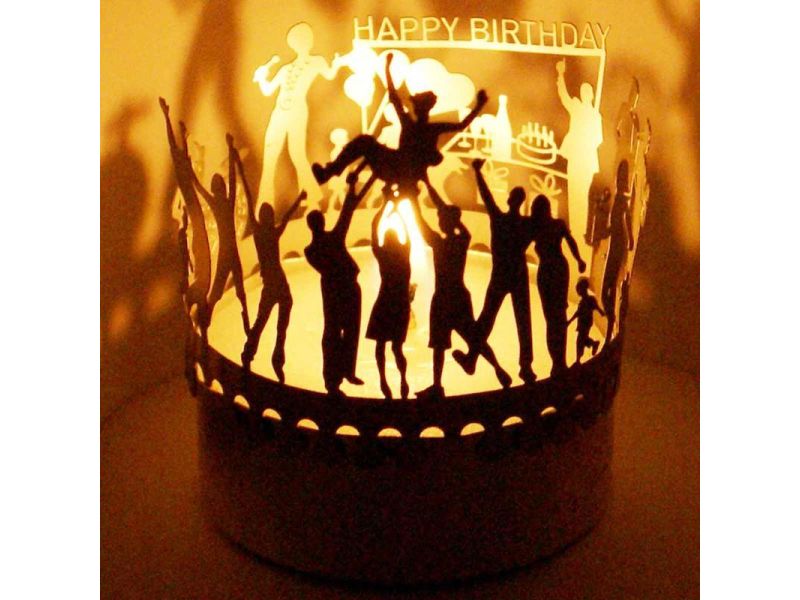 Geburtstag 13gramm - Metallteelicht:
