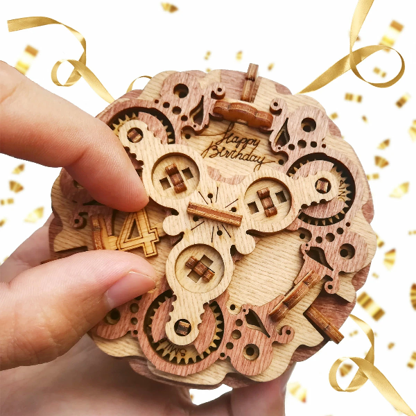 Geburtstagskuchen-Geschenk-Puzzle-Rätsel-Box Geburtstagskuchen Geschenk Puzzle Rätsel Box
