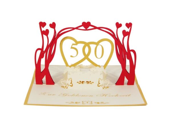 Goldene Hochzeit Klappkarte: Goldene Hochzeit