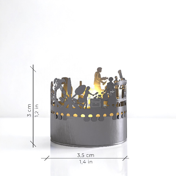 Gourmet 13gramm - Teelicht aus Metall - Motiv: Gourmet