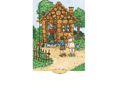 Hänsel und Gretel Bärenpresse - Lebende Karte - Motiv: Hänsel und Gretel