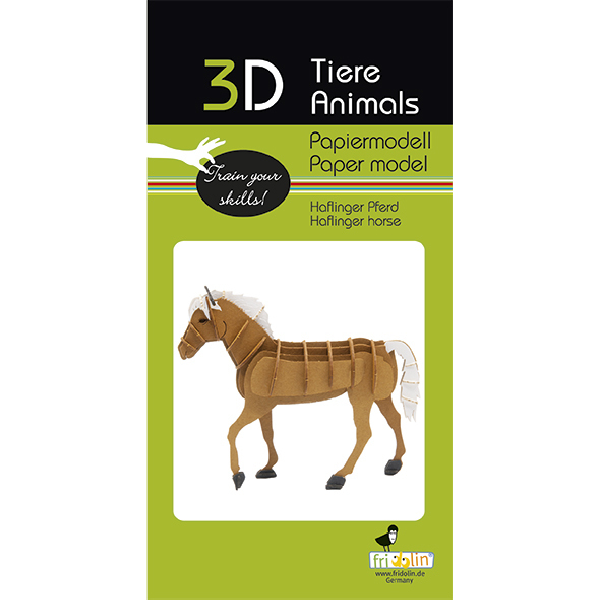 Fridolin - 3D Papiermodelle - Motiv: Haflinger
