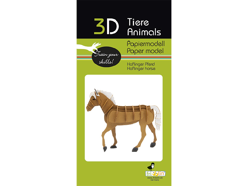 Haflinger Fridolin - 3D Papiermodelle - Motiv: Haflinger