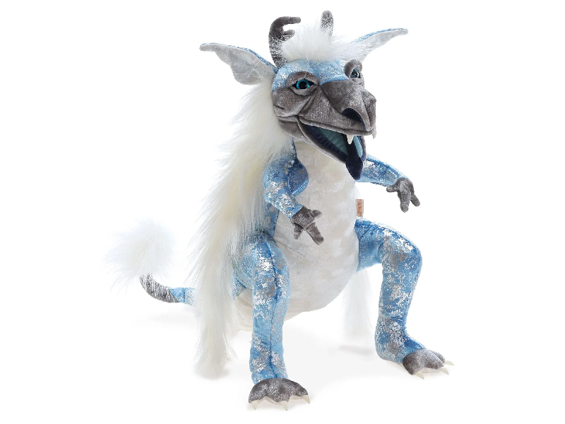 Handpuppe: Eis Drache