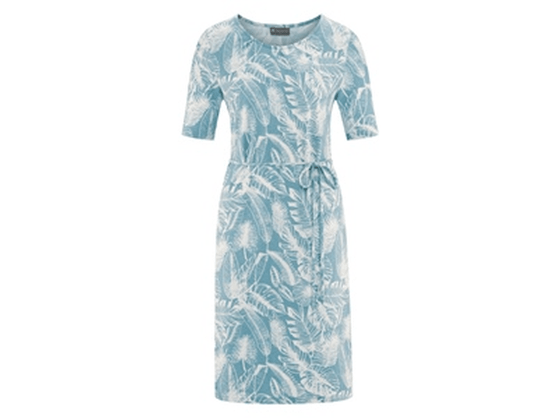 Kleid mit Blätter-Druck