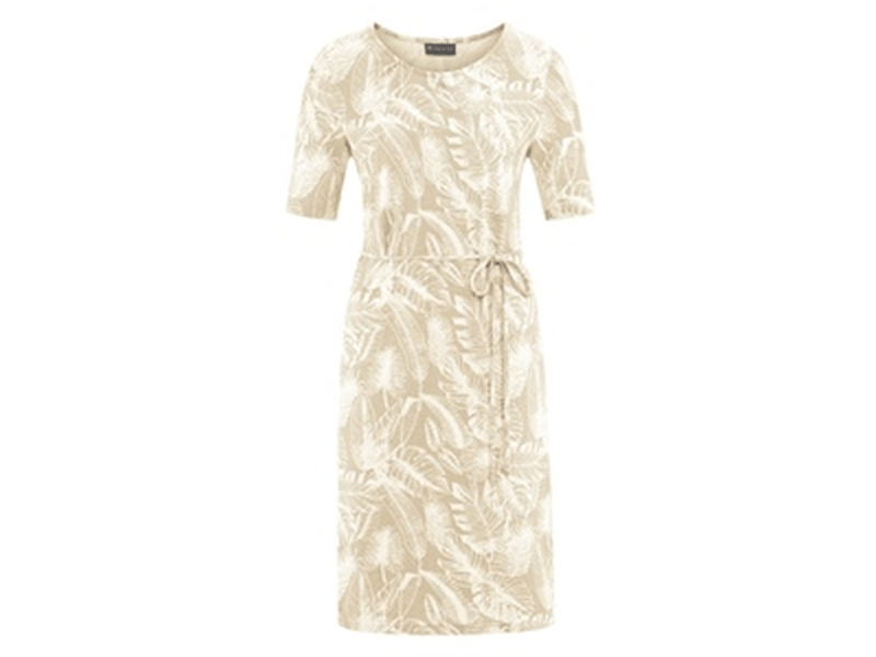 Kleid mit Blätter-Druck