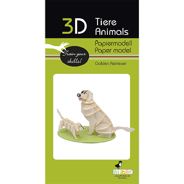 Hunde Fridolin - 3D Papiermodelle - Motiv: Hunde