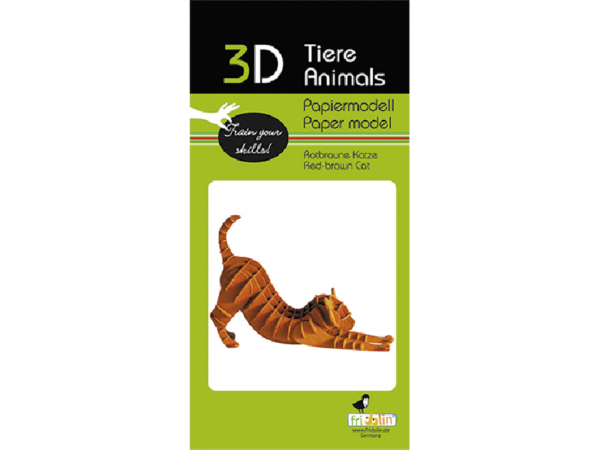 Katze Fridolin - 3D Papiermodelle - Motiv: Katze