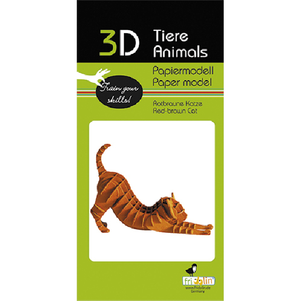 Katze Fridolin - 3D Papiermodelle - Motiv: Katze